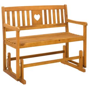 vidaXL Bancă glisantă pentru grădină natural 110 x 59 x 97 cm