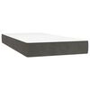 vidaXL Pat box spring cu saltea, gri &icirc;nchis, 120x190 cm, catifea