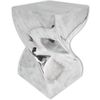 vidaXL Scaun/Masă laterală cu formă răsucită, aluminiu, argintiu