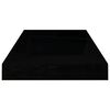 vidaXL Rafturi de perete, 2 buc., negru extralucios, 50x23x3,8 cm, MDF
