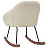 vidaXL Scaun balansoar, crem, material textil