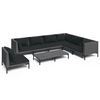 vidaXL Set mobilier de grădină cu perne, 8 piese,gri &icirc;nchis, poliratan