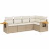 vidaXL Set canapele de grădină cu perne, 5 piese, bej, poliratan
