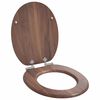 vidaXL Capac de toaletă cu &icirc;nchidere lentă Maro 44 x 38 cm Placă MDF
