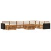 vidaXL Set de canapele de exterior 9 pcs natural Lemn Solid de Acacia
