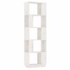 vidaXL Bibliotecă/Separator cameră, alb, 51x25x163,5 cm lemn masiv pin