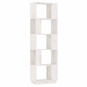 vidaXL Bibliotecă/Separator cameră, alb, 51x25x163,5 cm lemn masiv pin
