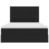 vidaXL Pat cu saltea și spațiu de depozitare Negru 140 x 190 cm