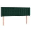 vidaXL Tăblie de pat cu aripioare verde &icirc;nchis 147x16x78/88 cm catifea