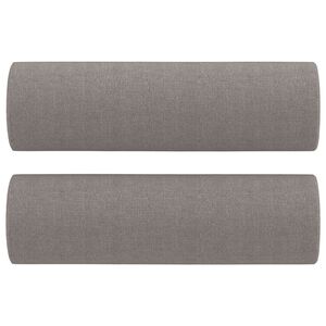 vidaXL Perne decorative, 2 buc., gri taupe, &Oslash;15x50 cm, textil