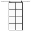 vidaXL Ușă glisantă cu set de feronerie neagră 102,5x205 cm Sticlă ESG