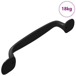 vidaXL M&acirc;ner Mobilier 250 buc. Negru 130 x 19,4 x 22,3 mm Aluminiu