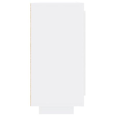 vidaXL Servantă, alb extralucios, 92x35x75 cm, lemn compozit