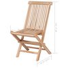 vidaXL Set mobilier de exterior pliabil, 7 piese, lemn masiv de tec