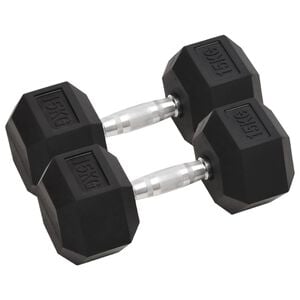 vidaXL Gantere, 2 buc., 30 kg, total fontă