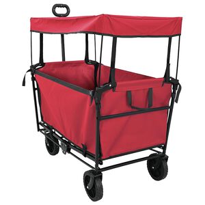 vidaXL Trolley Manevrabil Pliabil Manual Roșu 105 x 56.5 x 116 cm