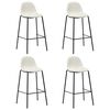 vidaXL Set mobilier de bar, 5 piese, crem, material textil