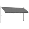 vidaXL Copertină retractabilă, antracit, 400x150 cm, textil și oțel