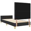 vidaXL Cadru de pat cu headboard Negru 90 x 190 cm țesătură