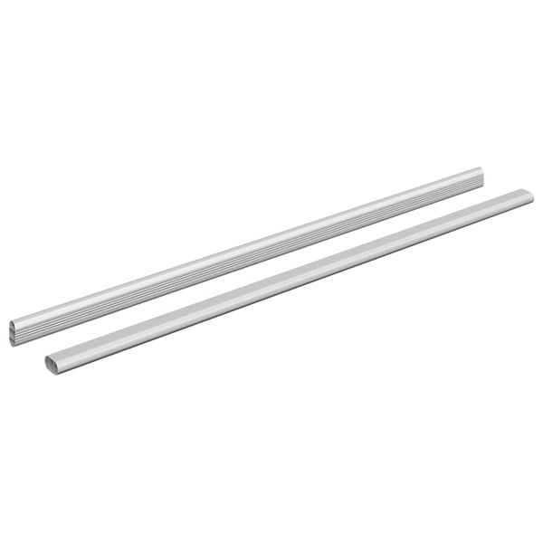 vidaXL Șină pentru dressing 2 pcs Argintiu 764 x 15 x 29 mm