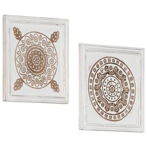 vidaXL Decorațiuni Artă 2 buc. 40 x 40 x 1,5 cm Lemn prelucrat