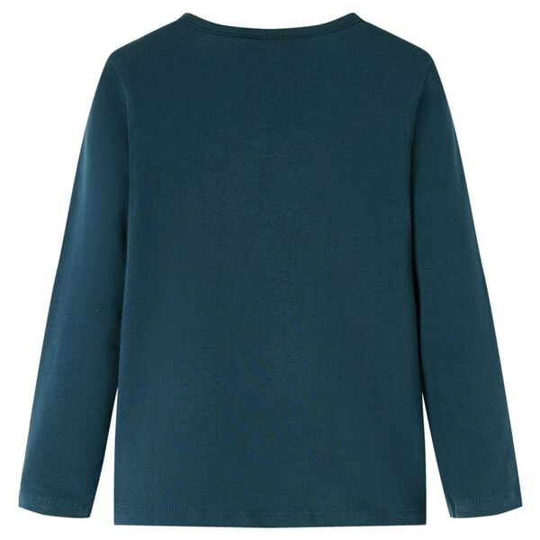 Tricou de copii cu mâneci lungi, verde închis, 92