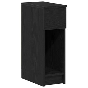vidaXL Noptiera cu sertar stejar negru 20x36x60 cm