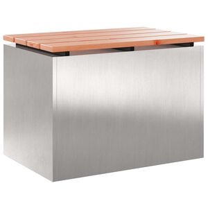vidaXL Bancă de grădină Argintiu 60 x 40 x 43 cm Oțel inoxidabil
