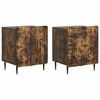 vidaXL Dulap de noapte 2 buc. Stejar fumuriu 43 x 34,5 x 52 cm