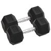 vidaXL Gantere, 2 buc., 15 kg, total fontă