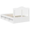 vidaXL Cadru de pat cu headboard Alb 120 x 200 cm Lemn de pin masiv