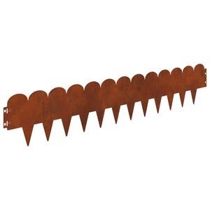 vidaXL Margine pentru gazon 20 buc. 103 x 20 cm Oțel Ruginit