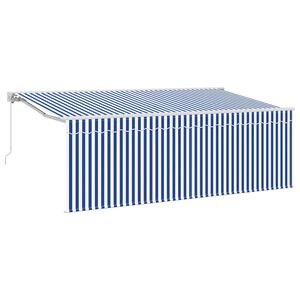 vidaXL Copertină retractabilă albastru 350 x 200 cm țesătură