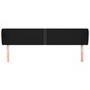 vidaXL Tăblie de pat cu aripioare negru 183x23x78/88 cm textil