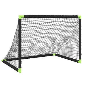 vidaXL Poartă de fotbal pentru copii, pliabilă, negru, 90x64x64 cm