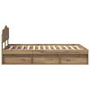vidaXL Cadru de pat Stejar artizanal 120 x 200 cm Lemn de pin masiv
