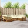 vidaXL Set de canapele de exterior cu pernă 6 pcs Natural și Crem