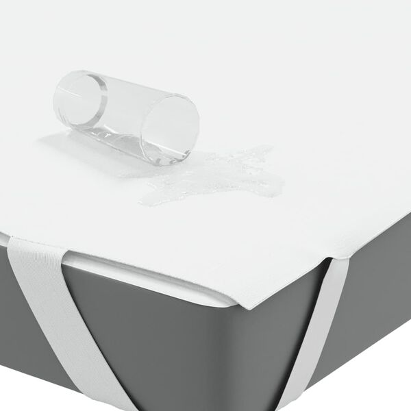 vidaXL Protecție de saltea, alb, 120x220 cm, impermeabilă