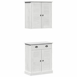 vidaXL Set de mobilier pentru baie VIGO 2 buc. Alb și Alb Antic