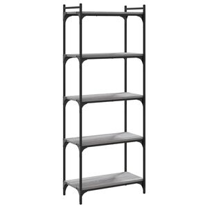 vidaXL Bibliotecă cu 5 niveluri gri sonoma 60x30x154 cm lemn prelucrat