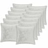vidaXL Perna decorativă 12 buc. HOUTEN Gri deschis 40 x 40 cm Flanelă