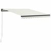 vidaXL Copertină retractabilă manual, crem, 300 x 250 cm