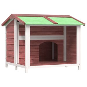 vidaXL Cușcă de c&acirc;ine, cafeniu, 96x87x80,5 cm, lemn masiv de pin