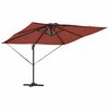 vidaXL Umbrelă de soare Terracota 286 x 285 x 270 cm Aluminiu