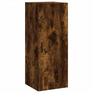 vidaXL Dulap montat pe perete, stejar fumuriu, 34,5x34x90 cm