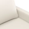 vidaXL Canapea cu 2 locuri, crem, 120 cm, piele ecologică