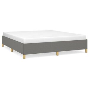 vidaXL Cadru de pat fără saltea, gri &icirc;nchis, 160x200 cm, textil
