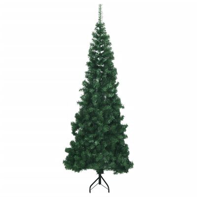 vidaXL Brad de Crăciun artificial de colț, verde, 240 cm, PVC