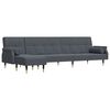 vidaXL Canapea extensibilă &icirc;n formă de L gri 271x140x70 cm catifea