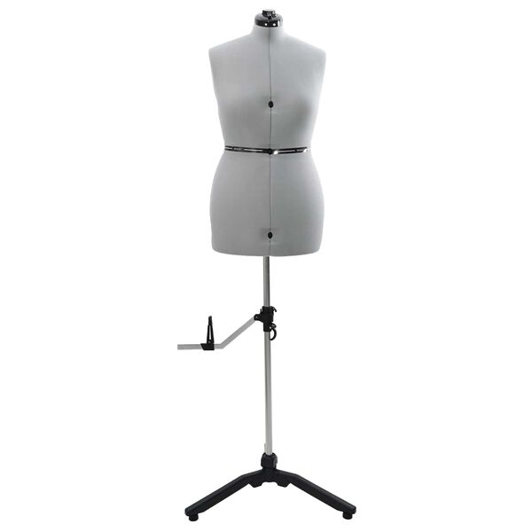 vidaXL Formă Rochie Ajustabilă pentru Femei Gri m Catifea